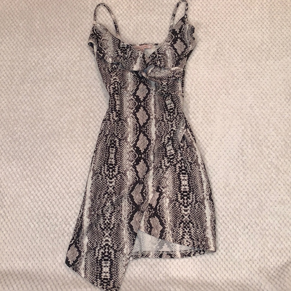 Mini snakeskin dress